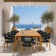 Premium Καρέκλα Teak με Μαύρα Σχοινιά