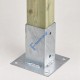 Βάση ξύλου βιδωτή 71 x 71 x150mm
