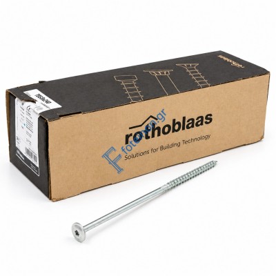 Ξυλόβιδα Torx Γαλβανιζέ με Φρεζάτη Κεφαλή Rothoblaas HBS 6 × 200 mm