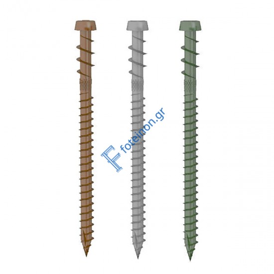 Βίδες ξύλου torx για πάτωμα Ø5 x 50mm - Γκρι