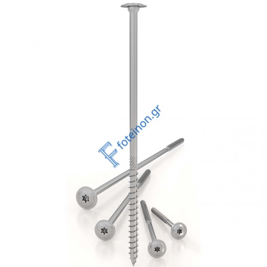 Βίδες ξύλου torx Ø6mm με πλατιά κεφαλή ΒΙΔΕΣ TORX ΠΛΑΤΙΑ ΚΕΦΑΛΗ 6 x 50mm