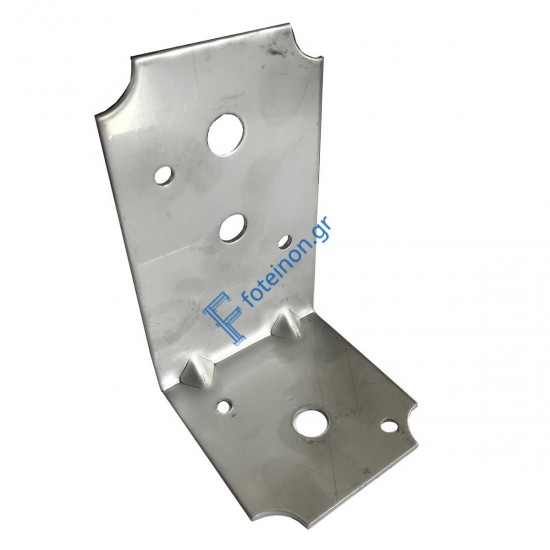 Γωνία σύνδεσης ξύλου 100 x 60 x 60mm inox