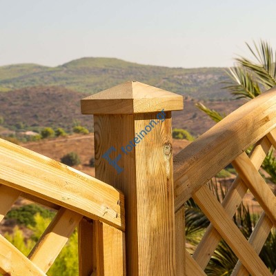 Διακοσμητικό τελείωμα κολώνας πυραμίδα Πυραμίδα Ξύλινη Νο 7