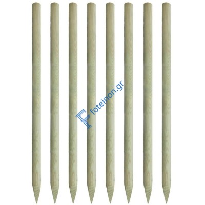 Ξύλινος πάσσαλος Ø4εκ. Ø4 x 60εκ. | με μύτη
