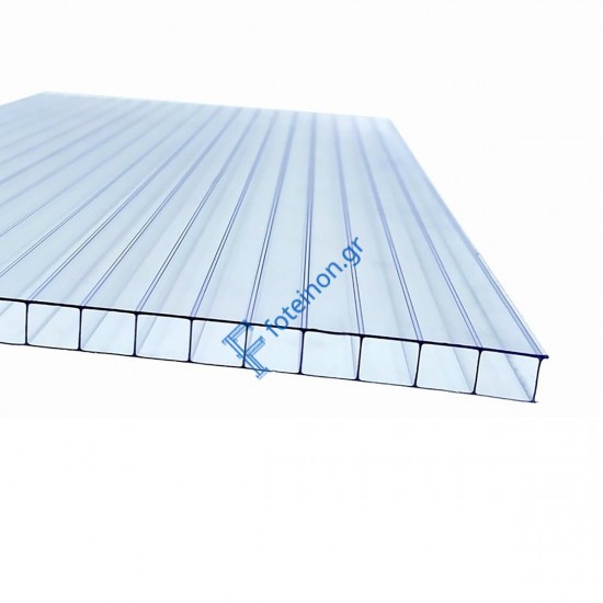 Πολυκαρμπονικό φύλλο κυψελωτό διάφανο 4mm 210 x 200εκ.