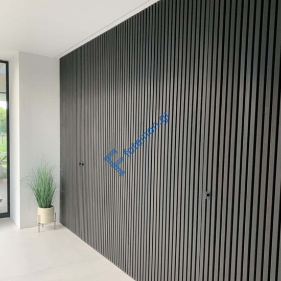 3D WPC επένδυση τοίχου 2,5 x 22 x 290εκ. - γκρι πηχάκι
