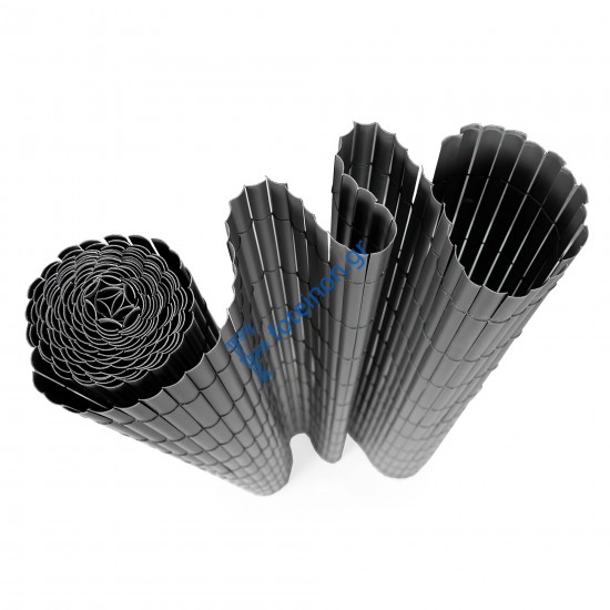 Καλαμωτή PVC 14mm Μισό Καλάμι 100x300εκ. - Γκρι