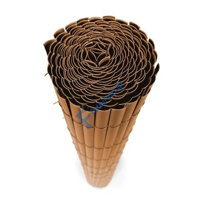 Καλαμωτή PVC 14mm Μισό Καλάμι 100x300εκ. - Καφέ Ανοιχτό