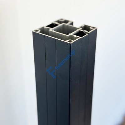 Κολώνα αλουμίνιο ματ ΜΑΥΡΟ - 7,5 x 7,5 x 100εκ.