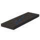 Τάβλα μασίφ WPC 3D wood 1,7 x 9 x 360εκ. - γκρι σκούρο