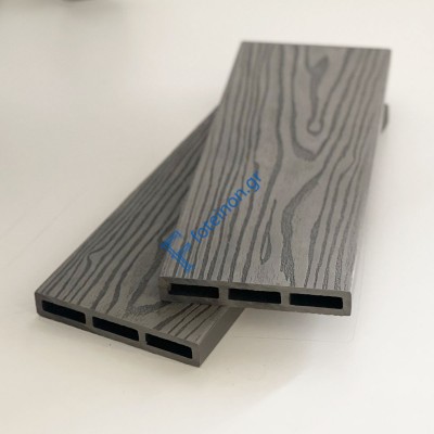 WPC 3D σανίδα περίφραξης 2 x 12 x 360εκ. - γκρι ανοιχτό