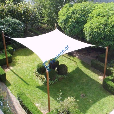 Τετράγωνο πανί σκίασης 230gsm 3,6x3,6μ. Εκρού 