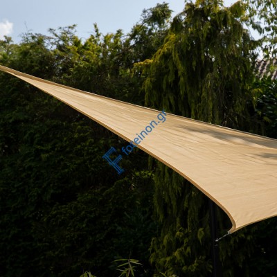 Τρίγωνο πανί σκίασης 230gsm 5x5x5μ. Εκρού 