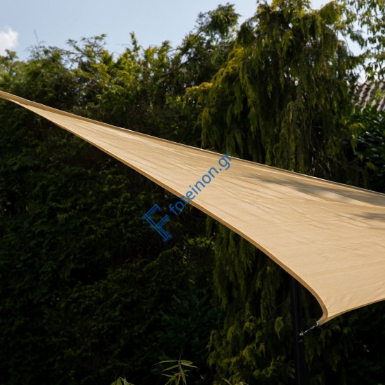 Τρίγωνο πανί σκίασης 230gsm 5x5x5μ. Εκρού 