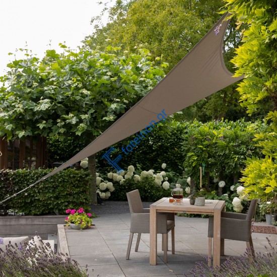 Τρίγωνο πανί σκίασης αδιάβροχο 4x4x4μ. Γκρι