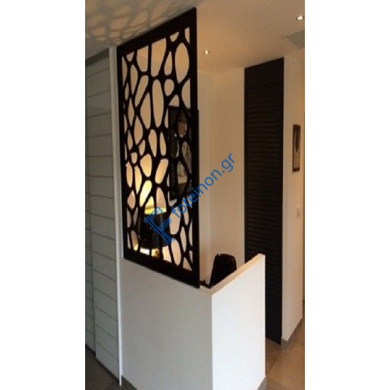 Διακόσμηση εσωτερικών χώρων με διαμορφωμένη μαύρη λαμαρίνα (τιμή τ.μ)