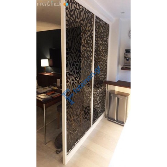 Διακόσμηση εσωτερικών χώρων με διαμορφωμένη μαύρη λαμαρίνα (τιμή τ.μ)