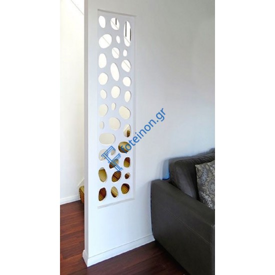 Διακόσμηση εσωτερικών χώρων με διαμορφωμένη μαύρη λαμαρίνα (τιμή τ.μ)