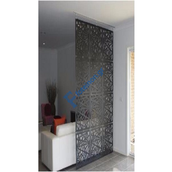 Διακόσμηση εσωτερικών χώρων με διαμορφωμένη μαύρη λαμαρίνα (τιμή τ.μ)