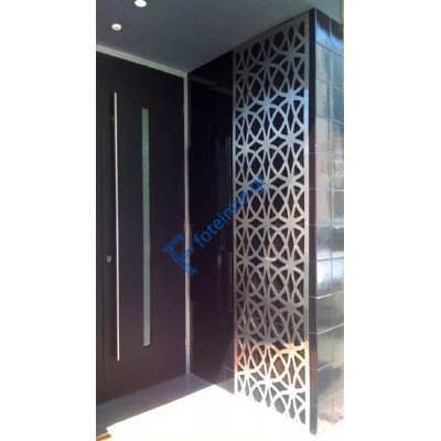 Διακόσμηση εσωτερικών χώρων με διαμορφωμένη μαύρη λαμαρίνα (τιμή τ.μ)