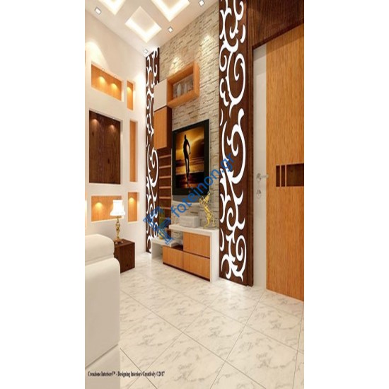 Διακόσμηση εσωτερικών χώρων με διαμορφωμένη μαύρη λαμαρίνα (τιμή τ.μ)