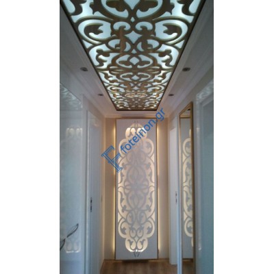 Διακόσμηση εσωτερικών χώρων με διαμορφωμένη μαύρη λαμαρίνα (τιμή τ.μ)