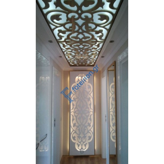 Διακόσμηση εσωτερικών χώρων με διαμορφωμένη μαύρη λαμαρίνα (τιμή τ.μ)