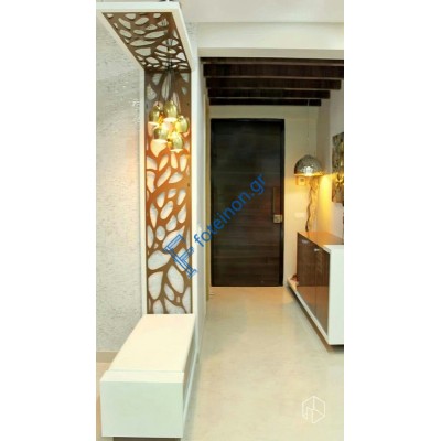 Διακόσμηση εσωτερικών χώρων με διαμορφωμένη μαύρη λαμαρίνα (τιμή τ.μ)