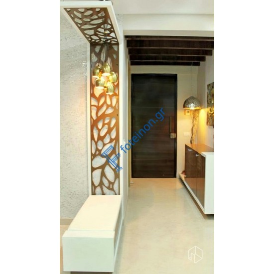 Διακόσμηση εσωτερικών χώρων με διαμορφωμένη μαύρη λαμαρίνα (τιμή τ.μ)