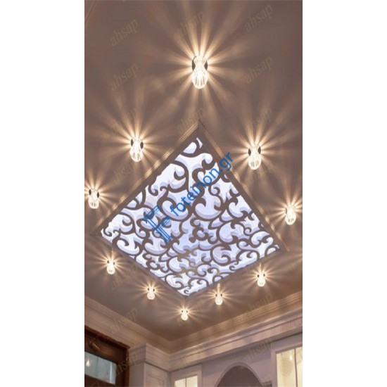 Διακόσμηση εσωτερικών χώρων με διαμορφωμένη μαύρη λαμαρίνα (τιμή τ.μ)