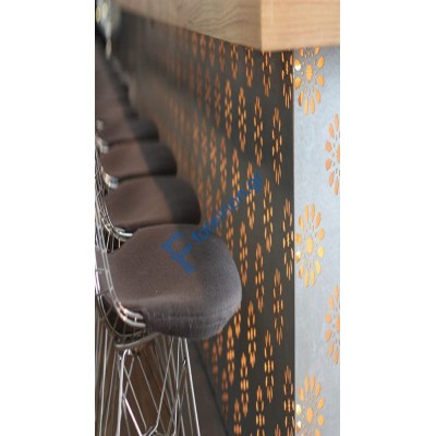 Διακόσμηση εσωτερικών χώρων με διαμορφωμένη μαύρη λαμαρίνα (τιμή τ.μ)