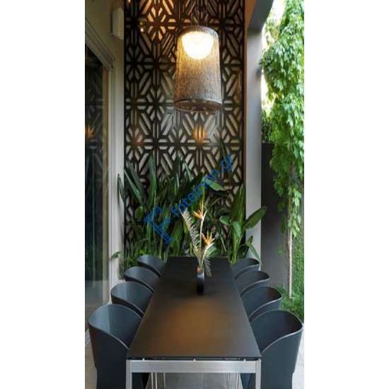 Διακόσμηση εσωτερικών χώρων με διαμορφωμένη μαύρη λαμαρίνα (τιμή τ.μ)