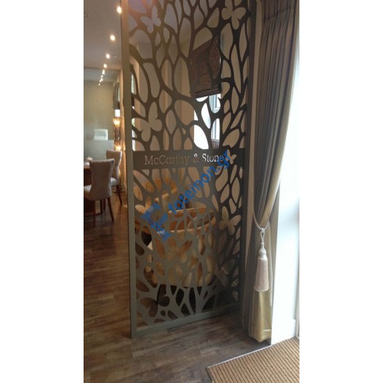 Διακόσμηση εσωτερικών χώρων με διαμορφωμένη μαύρη λαμαρίνα (τιμή τ.μ)