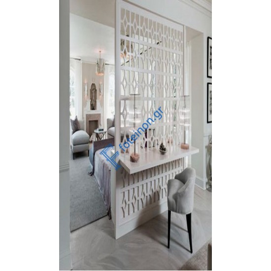 Διακόσμηση εσωτερικών χώρων με διαμορφωμένη μαύρη λαμαρίνα (τιμή τ.μ)