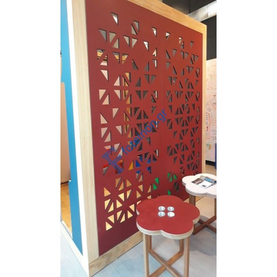 Διακόσμηση εσωτερικών χώρων με διαμορφωμένη μαύρη λαμαρίνα (τιμή τ.μ)