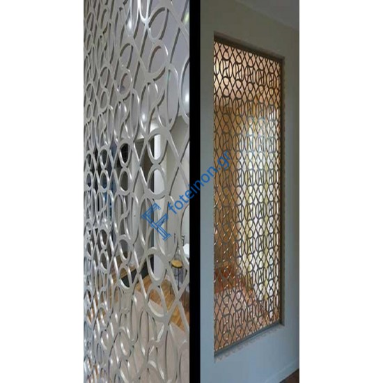 Διακόσμηση εσωτερικών χώρων με διαμορφωμένη μαύρη λαμαρίνα (τιμή τ.μ)