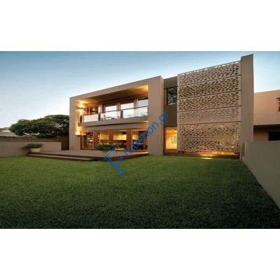 Διακόσμηση και κάλυψη εξωτερικών χώρων με διαμορφωμένη μαύρη λαμαρίνα (τιμή τ.μ)