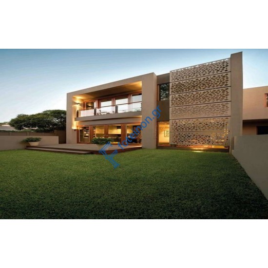 Διακόσμηση και κάλυψη εξωτερικών χώρων με διαμορφωμένη μαύρη λαμαρίνα (τιμή τ.μ)