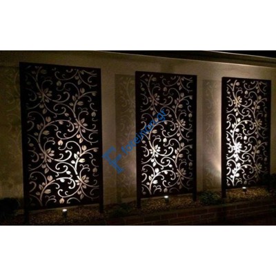 Διακόσμηση και κάλυψη εξωτερικών χώρων με διαμορφωμένη μαύρη λαμαρίνα (τιμή τ.μ)