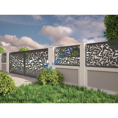 Φράχτες και περιφράξεις με διαμορφωμένη μαύρη λαμαρίνα (τιμή τ.μ)