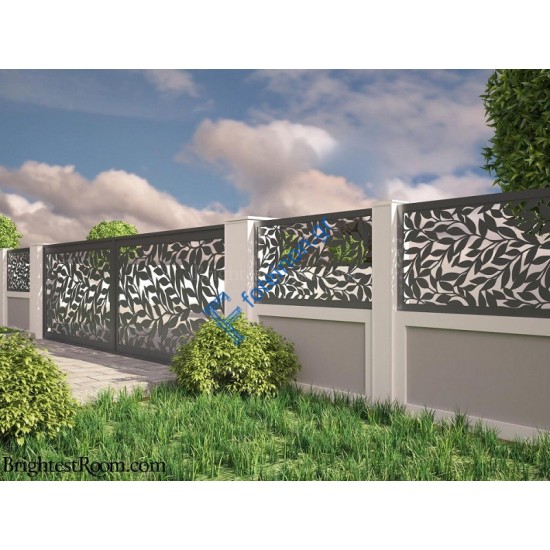 Φράχτες και περιφράξεις με διαμορφωμένη μαύρη λαμαρίνα (τιμή τ.μ)