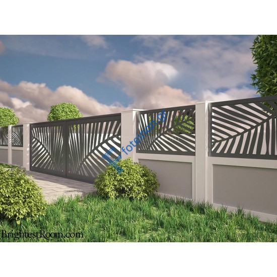 Φράχτες και περιφράξεις με διαμορφωμένη μαύρη λαμαρίνα (τιμή τ.μ)