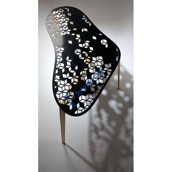 Έπιπλα και διακοσμητικά από μαύρη λαμαρίνα (τιμή τ.μ)