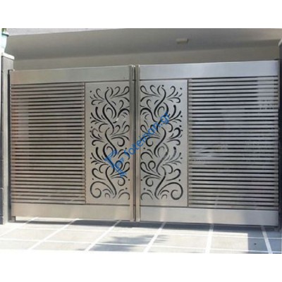 Γκαραζόπορτες και αυλόπορτες από μαύρη λαμαρίνα (τιμή τ.μ)