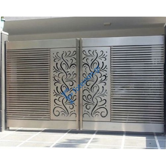 Γκαραζόπορτες και αυλόπορτες από μαύρη λαμαρίνα (τιμή τ.μ)