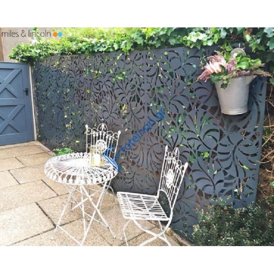 Γκαραζόπορτες και αυλόπορτες από μαύρη λαμαρίνα (τιμή τ.μ)