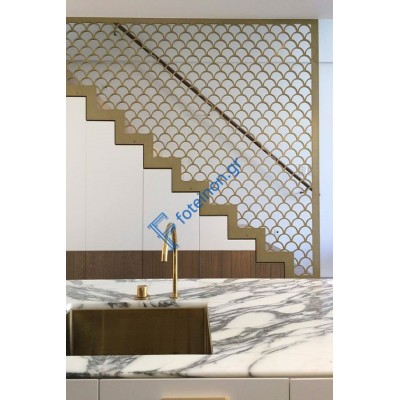 Σκάλες διαμορφωμένες με μαύρη λαμαρίνα (τιμή τ.μ)