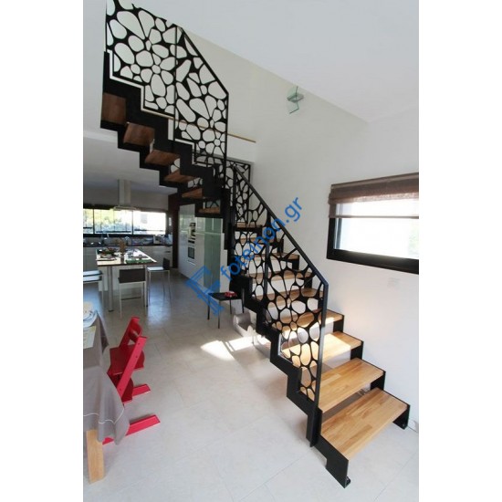 Σκάλες διαμορφωμένες με μαύρη λαμαρίνα (τιμή τ.μ)