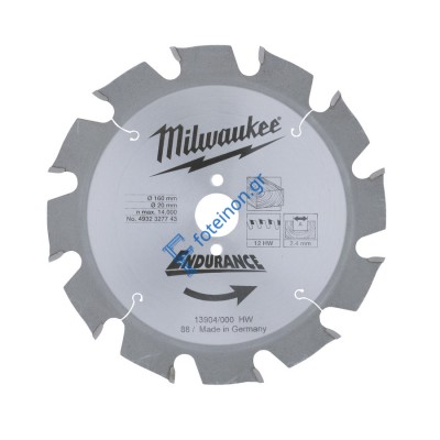 ΔΙΣΚΟΣ Milwaukee ΚΟΠΗΣ ΞΥΛΟΥ 24 ΔΟΝΤΙΩΝ - 165 x 30 493299909