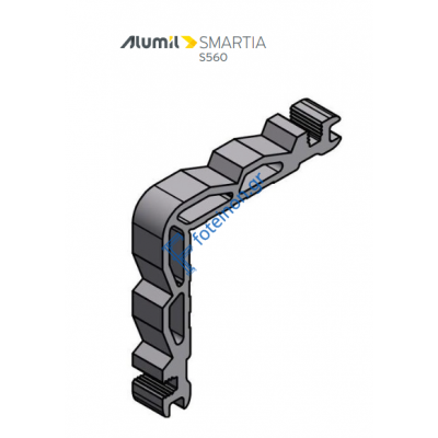 Γωνία σύνδεσης πρεσαριστή 11x11,7mm για οδηγό S594 της σειράς S560 1131111100 Alumil